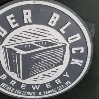 Cinder Block Brewery Tin Sign