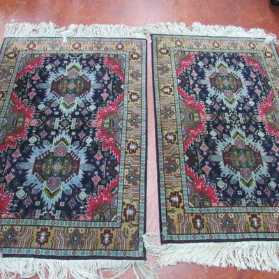 Pr. Hand Knotted Rugs