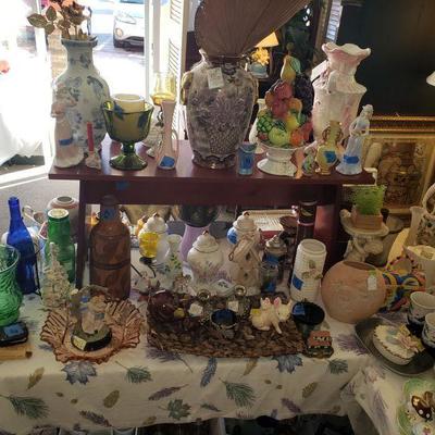 Everything from Asian inspired- native American pieces of fine china, vases, figurines etc