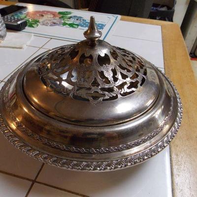 Sterling Footed Bowl /Lid