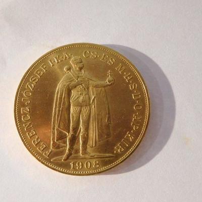 1908 Hungary 100 Gold Korona