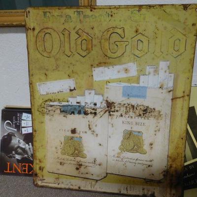 Old Gold Cigarette Sign - Metal