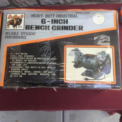 Bench Grinder 6 Inch, 1 2 H.P. Motor New in Box, Never Used