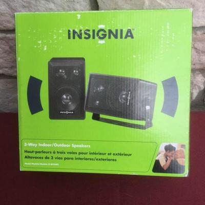 Insignia - 3 Way Indoor Outdoor Speakers - New in Box, Never Opened