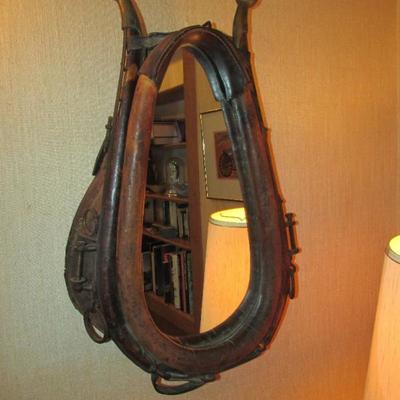 Unique horse collar mirror