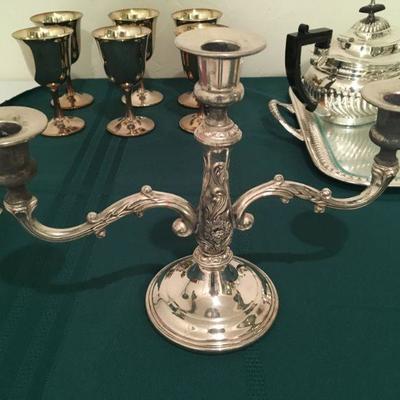 silver candle holder 