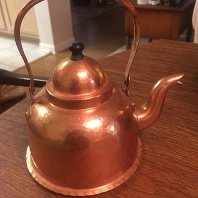 hammered copper kettle 