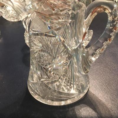 lead crystal water pitcher