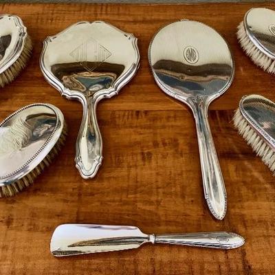 Sterling silver dresser set
