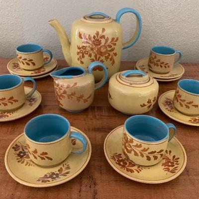 Vintage Italian faience tea set