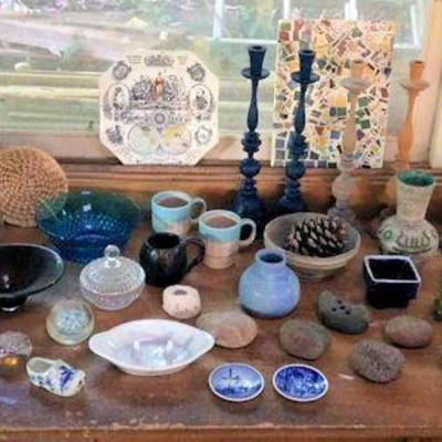 MVF014 Vintage Glassware, Pottery, Rocks & More