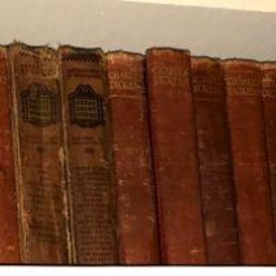 Antique books; The Works Of Charles Dickens In 30 Volumes (16 available) 