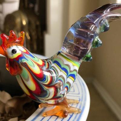 Murano art glass rooster