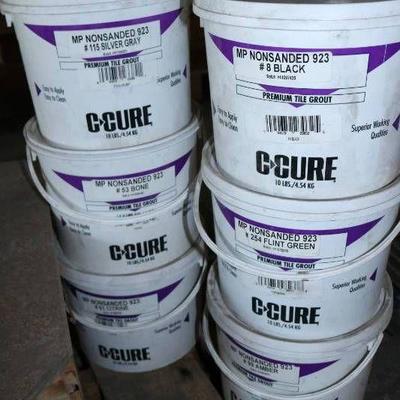 6 Pails of New Non-Sanded Grout for Tile