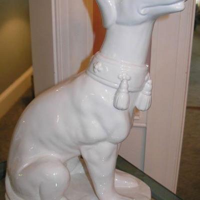 One of a Matching Pair of Vintage Italian Pottery Dogs