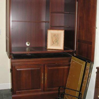 Large Mahogany Armoire, could be made into a Bar