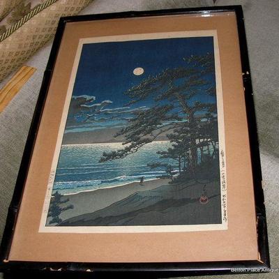 Spring over Ninomiya Beach 1932 Woodblock print by Hasui Kawase