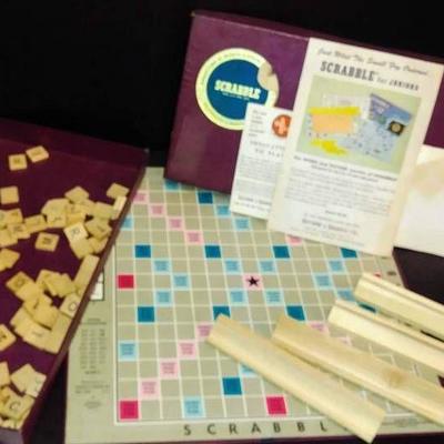 Mid-Century Scrabble Game ~ 1953 ~ In Original Box ...