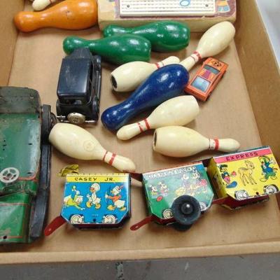Lot of vintage Tin Cars and Fischer Price Toys