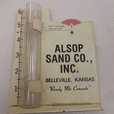 Alsop Sand Company Belleville, KS Rain Gauge
