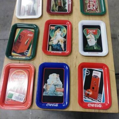 Set of 14 Coca Cola Tin trays