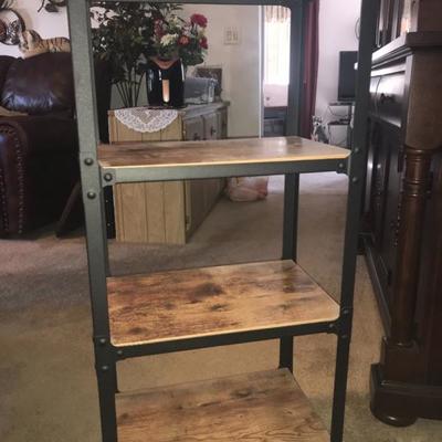Great Wood and Metal Rolling cart 