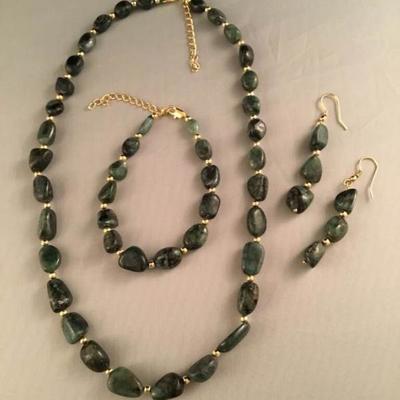 Stauer Amazonite Emerald Set