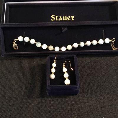 Stauer Mare Aquamarine Bracelet and Earrings