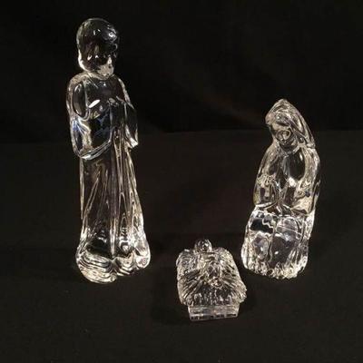 Waterford Crystal Three Piece Nativity Scene