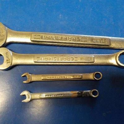 4 Craftsman Wrenches 6mm-7mm-15mm-19mm