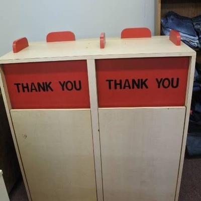 Dual Thank You Commercial Trash Can