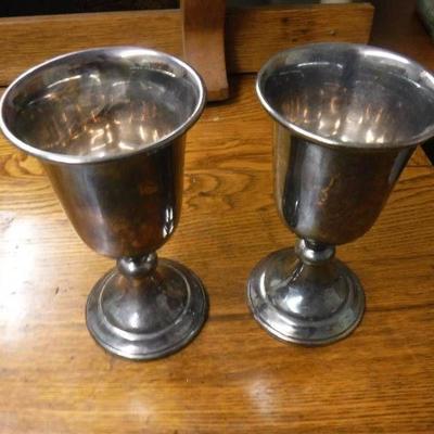 2 silver chalices wine cups- be super fancy!