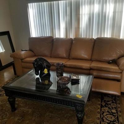 Reclining sofa LEATHER NOW $150