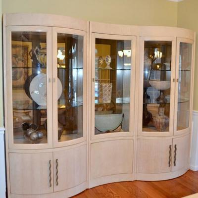 3 Piece lighted china cabinet by Century Furniture