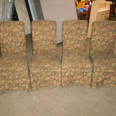 Lot of 4 Dining Chairs with Covers