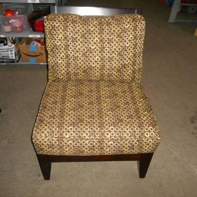 Occasional Chair with Brown Dot Covered Cushion