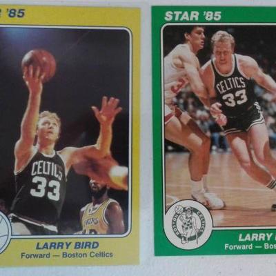 Two 1985 Star Larry Bird Jumbo 5x7 Basketball Card ...