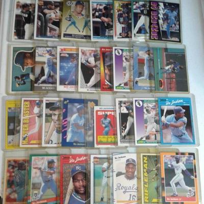 Huge lot of Bo Jackson Baseball Trading Cards Kans ...