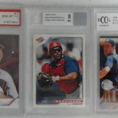 Three Card Lot Professionally Graded Cards - Only ...