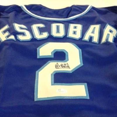 Signed Alcides Escobar Kansas City Royals #2 Custo ...