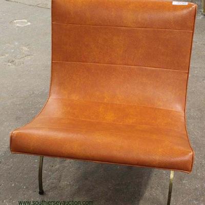  Mid Century Modern Leather Wrap Chrome Legs Lounge Chair â€“ auction estimate $200-$400 