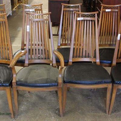  Set of 8 VINTAGE Mid Century Modern Dining Room Chairs by “Dixon Powdermaker Furniture Company” auction estimate $200-$400 