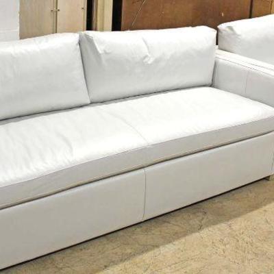  NEW Contemporary Leather Sofa and Chair â€“ auction estimate $200-$400 
