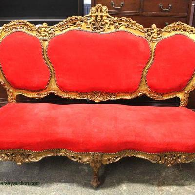 3 Piece French Style Highly Carved Parlor Set â€“ may be sold separate â€“ auction estimate $400-$800 