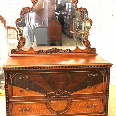  Nice 3 Piece Depression Walnut 2 Tone Bedroom Set with Full Size Bed – auction estimate $500-$1000 