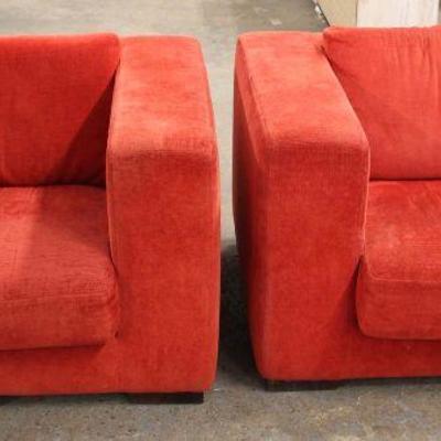 PAIR of Modern Design Oversized Lounge Chairs –auction estimate $300-$600