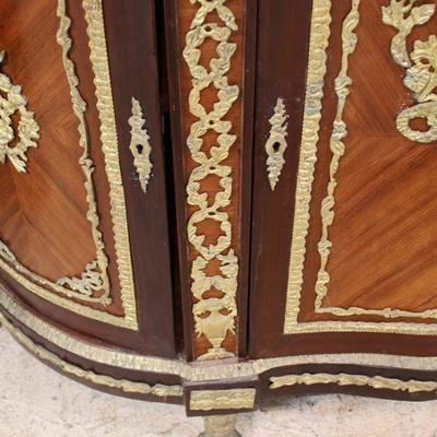 French Style Marble Top Credenza with Elaborate Applied Bronze and Bronze Paw Feet – auction estimate $300-$600 