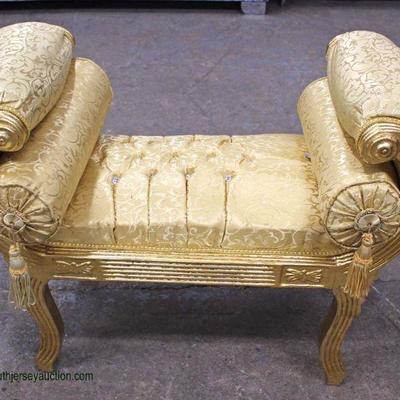  Upholstered French Style Decorator Bench â€“ auction estimate $100-$200 