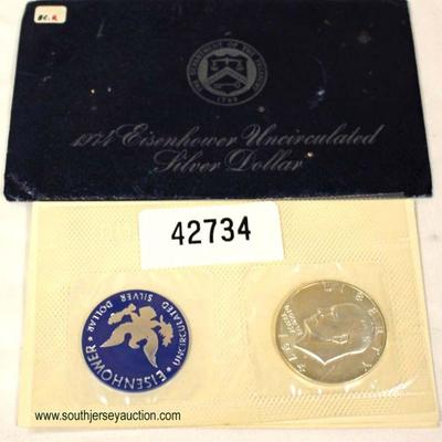  U.S. 1974 Eisenhower Uncirculated Silver Dollar â€“ auction estimate $20-$50 