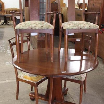 5 Piece SOLID Cherry Table and 4 Chairs by “Ethan Allen Furniture –American Dimensions” – auction estimate $200-$400